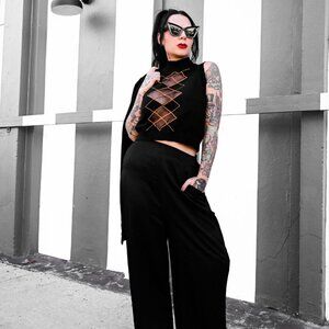 Foxblood Jawbreaker Courtney Shayne vest (Black & grey)